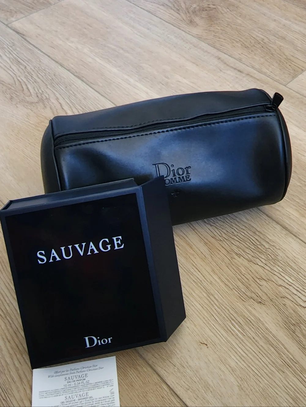 New Dior Homme Men Pouch Toiletry Leather Pouch Bag + 2 Pcs Travel Gift Set - Picture 5 of 6